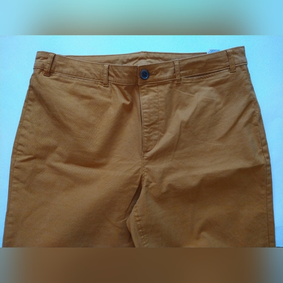 Old Navy Women's Dark Orange Straight Pants Size 16 Pockets, Cropped, Cotton NEW - Picture 3 of 12